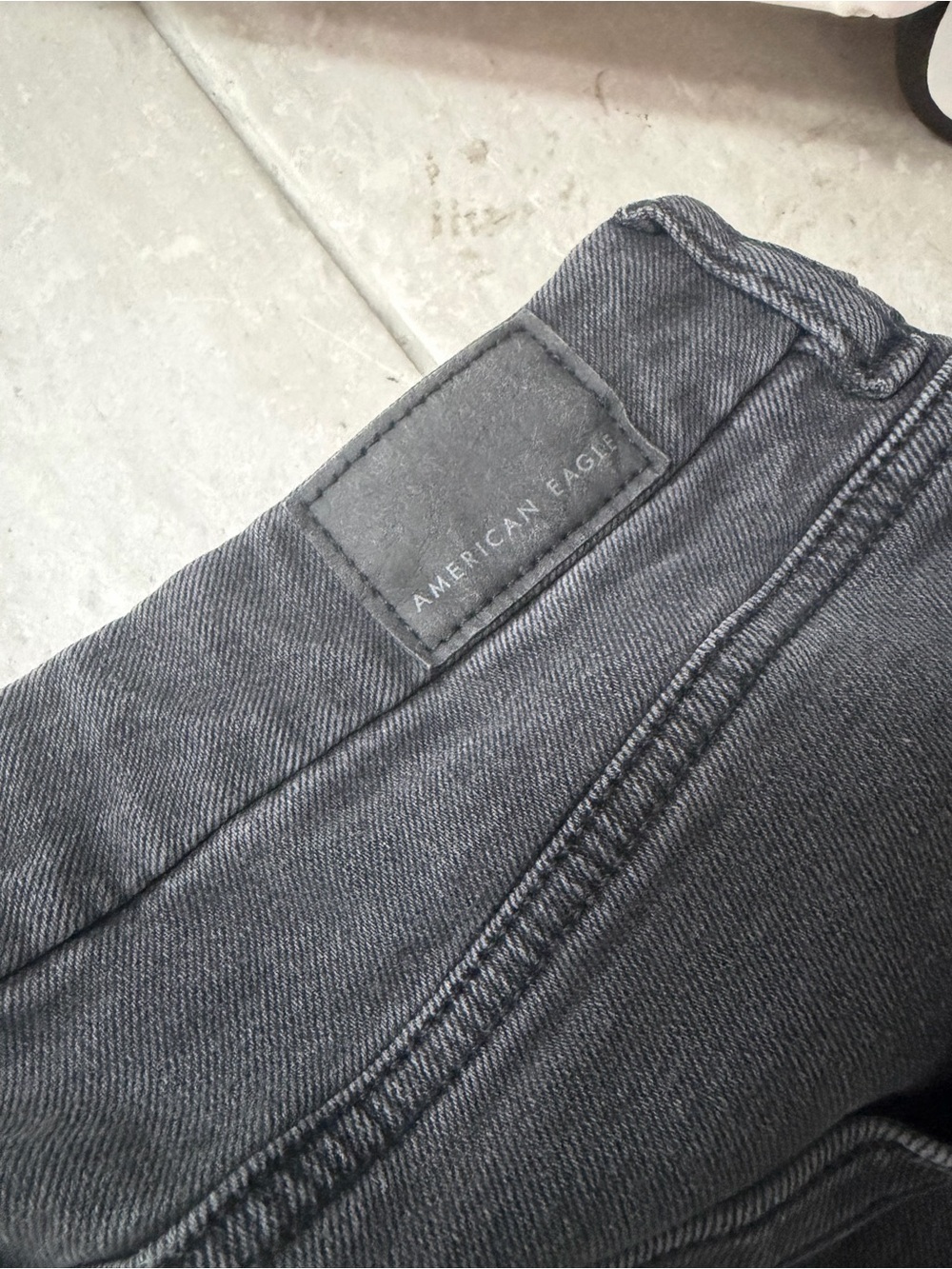 American Eagle Black Wash Jeans Women’s Size 8 Hugh Rise Straight Slim - Picture 3 of 7